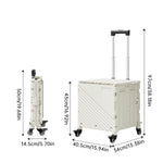 Carro Plegable con Tapa, Carrito de Transporte para Compra, Viaje y Aire Libre