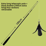Varita Interactiva Extensible para Gatos con Cabezales Intercambiables