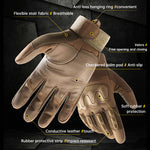 Guantes Tácticos de Dedo Completo para Hombre, Antideslizantes, Uso Militar y Aire Libre