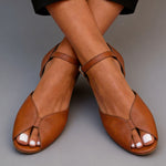Sandalias de Ante para Mujer, Punta de Pico de Pez, Planas