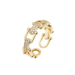 Anillo Ajustable con Circonitas Engastadas