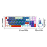 T-WOLF TF610 Set de Teclado y Ratón Gaming, Estilo Mecánico, con Cable