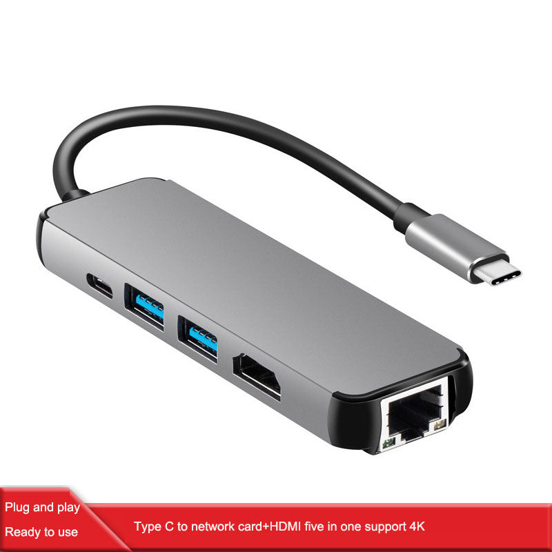 Estación de Acoplamiento Type-C a HDMI 4K, con Ethernet Gigabit y HUB USB 3.0