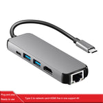 Estación de Acoplamiento Type-C a HDMI 4K, con Ethernet Gigabit y HUB USB 3.0