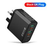 Cargador de Móvil 4 en 1, 2 USB + 2 PD, Carga Rápida