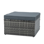 Set de Muebles de Exterior de Ratán Sintético, 5 Piezas, con Mesa de Centro