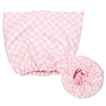 Gorro de Ducha Impermeable de Tres Capas, Interior Tipo Seda, Diseño de Cuadros