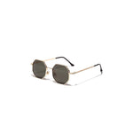 Gafas de Sol Cuadradas Retro, Montura Metálica Poligonal, Protección UV400