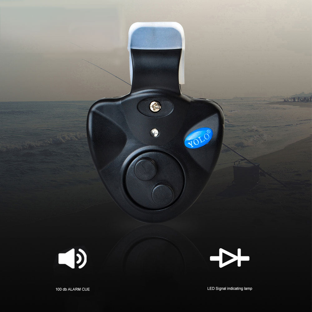 Alarma de Pesca LED con Sonido, Clip para Caña, Detector de Picada
