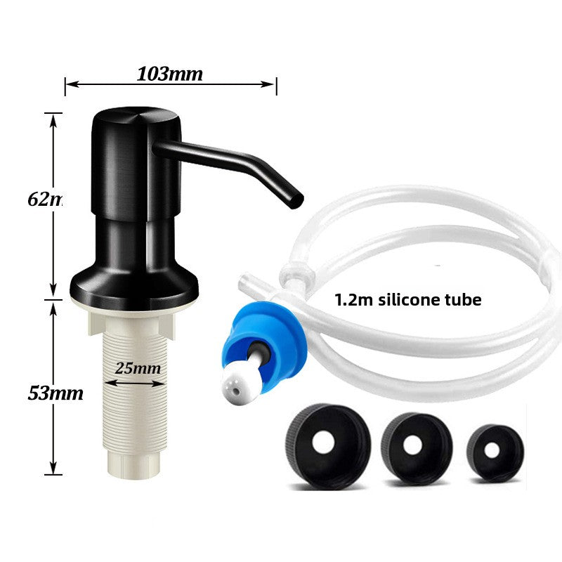 Dispensador de Jabón de Pared con Pulsador, Acero Inoxidable