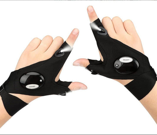 Guantes con Linterna LED Integrada, Pesca y Running Nocturno