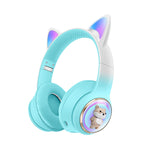 Auriculares Bluetooth AKZ-51 con Diseño de Mascota, Diadema, Batería de Larga Duración, Plegables