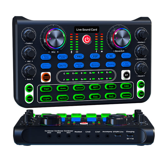 Tarjeta de Sonido HD X60 Profesional para Karaoke, Directos y Grabación