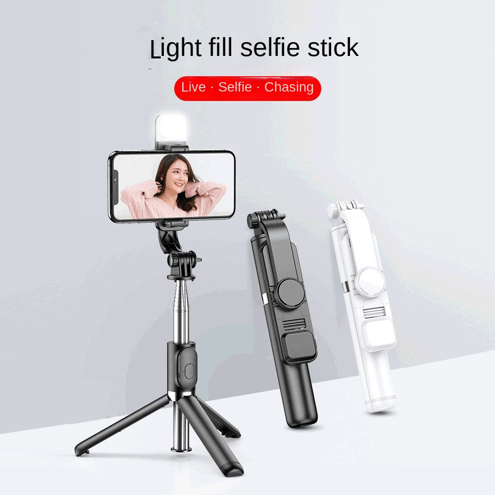 Palo Selfie Bluetooth Extensible con Luz de Relleno Tricolor