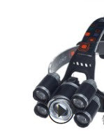 Linterna Frontal LED 5xT6, para Bici y Pesca Nocturna