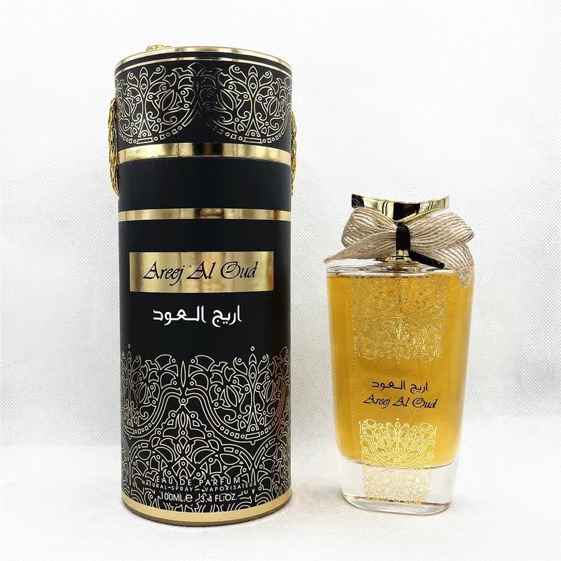 Perfume Oriental de Oud, Frasco con Lazo Dorado