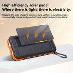 Power Bank Solar 10000mAh, Ultra Fino, con Brújula y Linterna