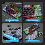 Teclado Gaming con Retroiluminación LED Multicolor, para Escritorio y Oficina