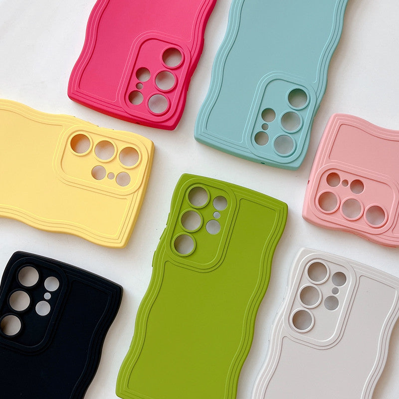 Funda de Silicona Ondulada para Samsung Galaxy S22 y S24, Antigolpes
