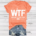Camiseta de Manga Corta con Estampado de Pesca