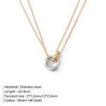 Collar de Clavícula con Doble Aro