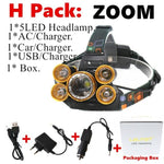 Linterna Frontal LED de Alta Potencia, para Camping y Pesca Nocturna