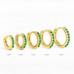 Pendientes de Aro S925 en Plata de Ley, con Turquesa y Circonitas, Baño de Oro 18K