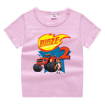 Camiseta de Manga Corta de Verano para Niño y Niña