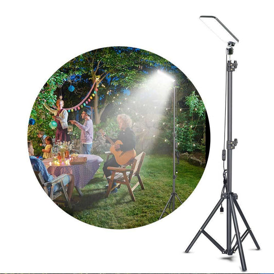 Luz LED Recargable para Camping con Poste Telescópico