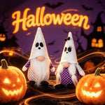 Set de Muñecos Decorativos de Halloween, Gnomo y Fantasma