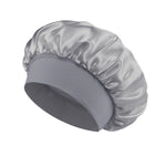 Gorro de Baño de Satén Ancho, Color Liso, para Dormir y Cuidado del Cabello