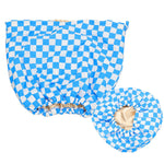Gorro de Ducha Impermeable de Tres Capas, Interior Tipo Seda, Diseño de Cuadros