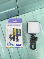 Luz LED de Relleno con Pinza para Videollamadas, Streaming y Fotografía