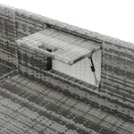 Set de Muebles de Exterior de Ratán Sintético, 5 Piezas, con Mesa de Centro