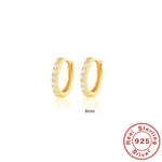 Pendientes de Aro S925 en Plata de Ley, con Turquesa y Circonitas, Baño de Oro 18K