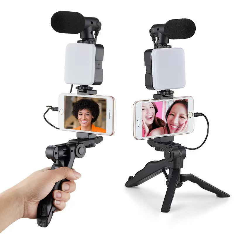 Aro de Luz con Trípode y Micrófono, para Streaming y Videollamadas