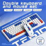 T-WOLF TF610 Set de Teclado y Ratón Gaming, Estilo Mecánico, con Cable