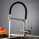 Grifo Purificador 3 en 1 de Cobre, Extraíble, para Fregadero de Cocina