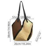Bolso de Hombro Tejido, Diseño Mosaico Multicolor