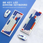 T-WOLF TF610 Set de Teclado y Ratón Gaming, Estilo Mecánico, con Cable