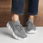 Zapatillas Deportivas de Punto para Mujer, Elevadas, Tallas Grandes