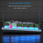 Teclado Gaming con Retroiluminación LED Multicolor, para Escritorio y Oficina