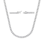 Collar Tennis Chapado en Oro 18K con Circonitas, Estilo Moderno