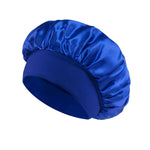 Gorro de Baño de Satén Ancho, Color Liso, para Dormir y Cuidado del Cabello