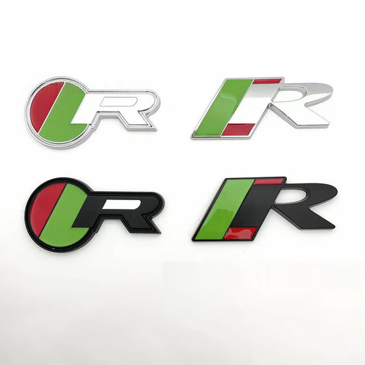 Emblema Metálico Deportivo Estilo "R" para Maletero