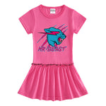 Vestido Infantil de Manga Corta para Niña