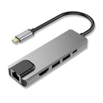 Estación de Acoplamiento Type-C a HDMI 4K, con Ethernet Gigabit y HUB USB 3.0