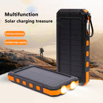 Power Bank Solar 10000mAh, Ultra Fino, con Brújula y Linterna