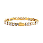 Pulsera Tenis Hip-Hop 3-5mm, Acero Inoxidable con Circonitas