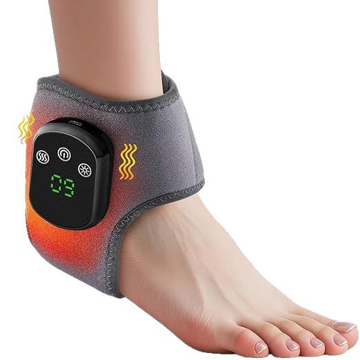 Masajeador de Tobillo Eléctrico con Calor y Vibración, Protector para Pies